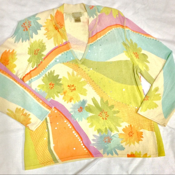 Sigrid Olsen Tops - Says Spring Sigurd Olsen Pastel Patterned Blouse